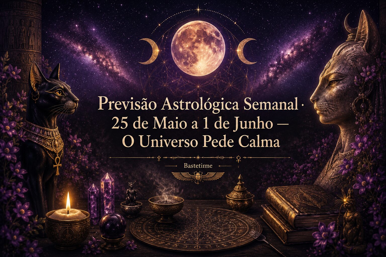 Previsão Astrológica Semanal · 25 de Maio a 1 de Junho — O Universo Pede Calma